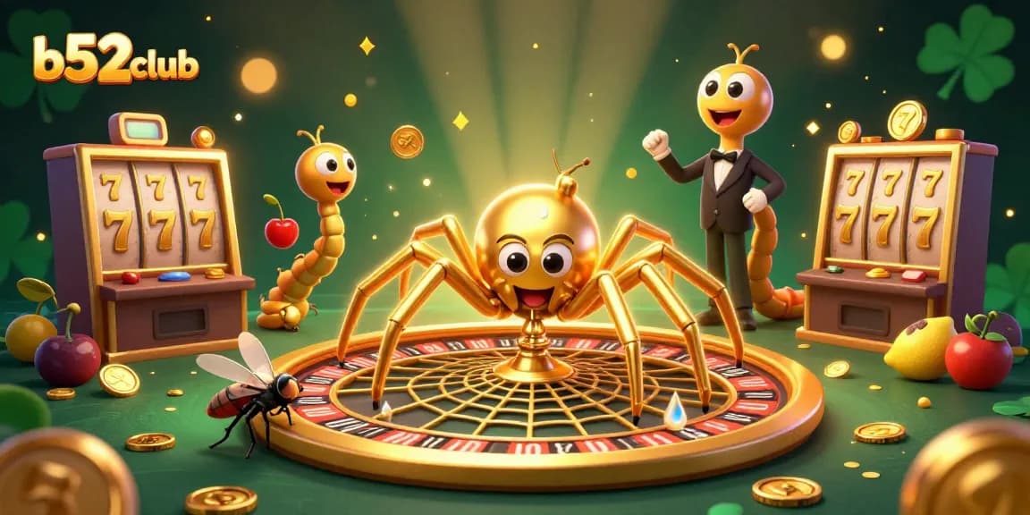 Experience thrilling winning moments at b52club with a vibrant jackpot slot scene featuring lively characters.