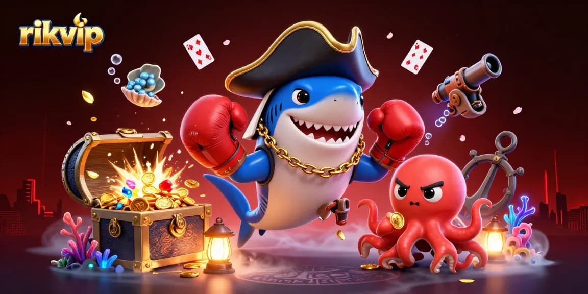 Engage with competitive gaming at rikvip, where vibrant characters and gold coins collide in this thrilling underwater casino.