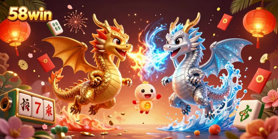 Engage in thrilling gameplay at 58win with vibrant dragons and dynamic casino elements.