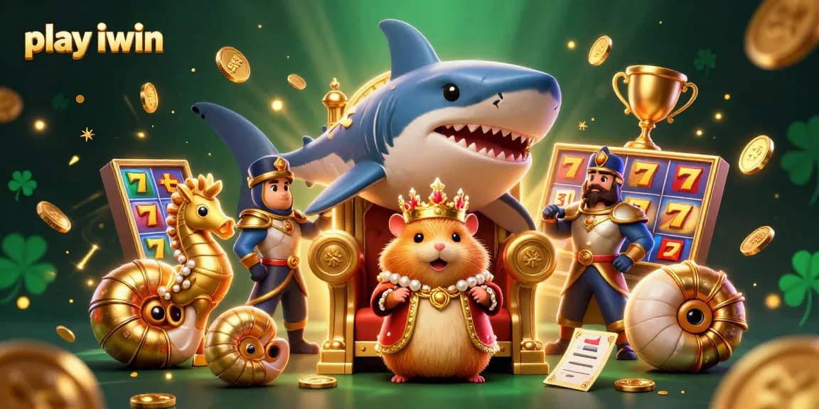 Play iwin and win big with dynamic slots and jackpots featuring a hamster king and adventurous sea companions.