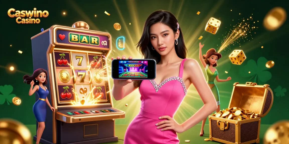 Experience the thrill of Caswino Casino with a stunning Asian woman playing live dealer games.