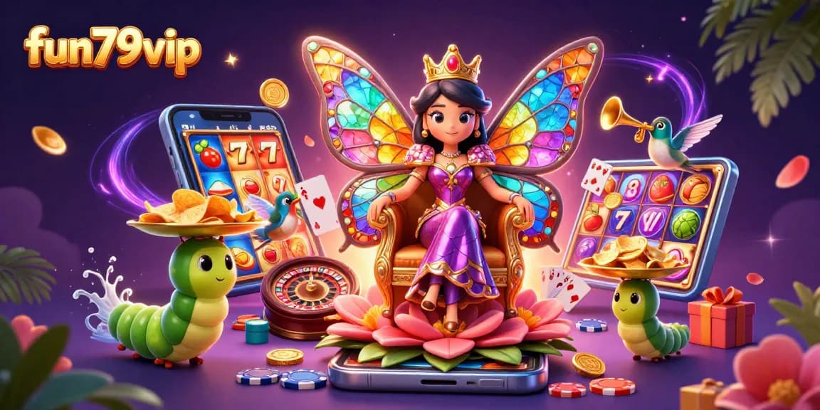 Join the fun79vip casino experience with vibrant game elements and colorful characters.