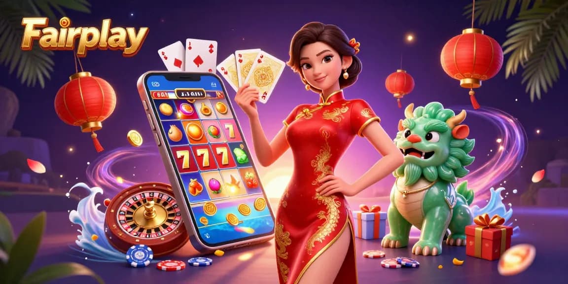 Experience Fairplay with a vibrant scene of slot games and stunning casino visuals.