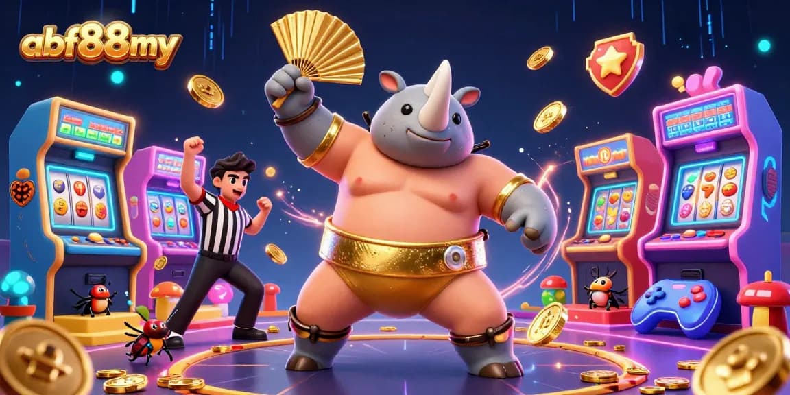 Experience thrilling casino gameplay with a vibrant 3D scene featuring afb88my's unique characters and game elements.