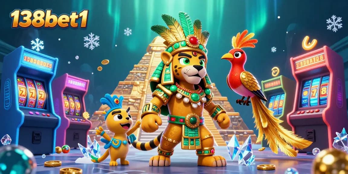 Experience thrilling gameplay with 138bet1's vibrant casino illustration featuring dynamic elements and characters.