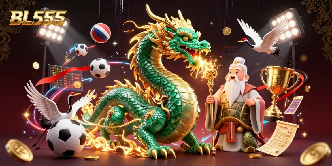Engage with BL555's dynamic sports betting scene featuring thrilling characters and vibrant elements.