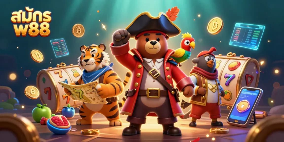Play exciting slot games at สมัคร w88 with engaging characters and vibrant casino elements.