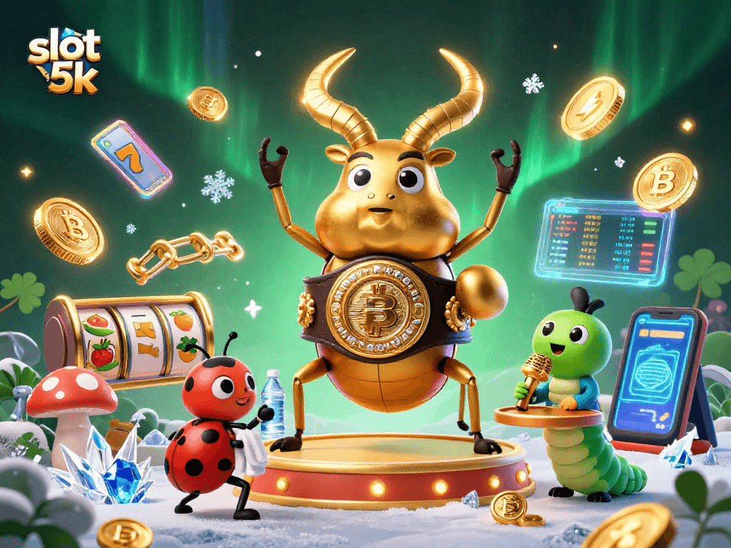 Rasakan keseruan slot 5k dengan simbol permainan dan jackpot yang menakjubkan dalam ilustrasi 3D yang mengagumkan.