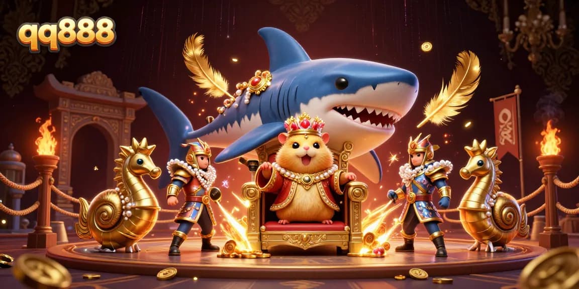 Bet big with qq888 in this vibrant online casino adventure featuring royal characters.