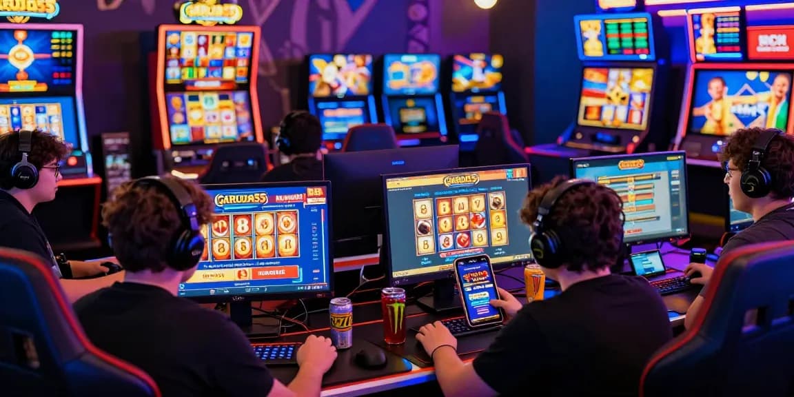 GARUDA55 players celebrating wins in a vibrant online gaming atmosphere.