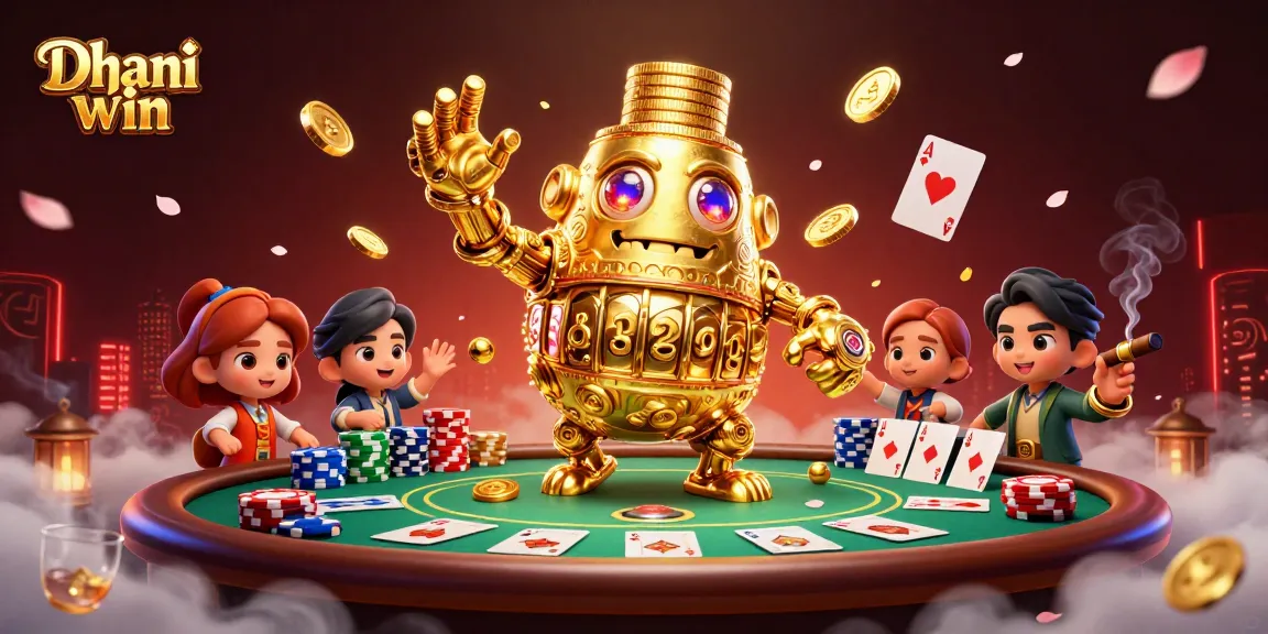 Experience the excitement of Dhani win with this vibrant 3D casino illustration featuring thrilling gaming action.