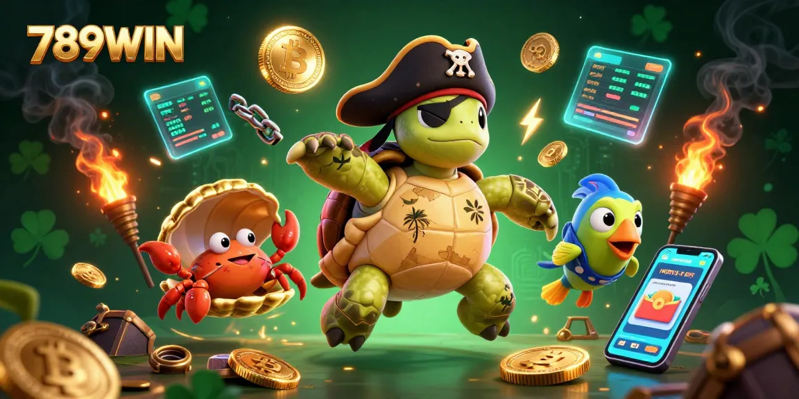 Experience exciting online gaming with 789WIN featuring vibrant characters and crypto elements.