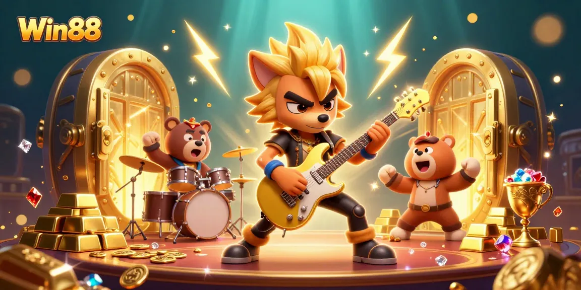 Win88 captivates players with vibrant treasures and energetic performances in a dynamic casino scene.