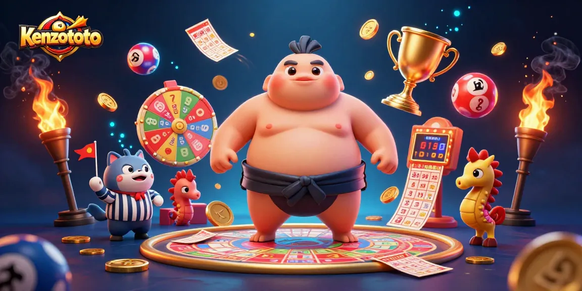 Experience the excitement of kenzototo lottery with colorful balls and engaging characters in dynamic action.