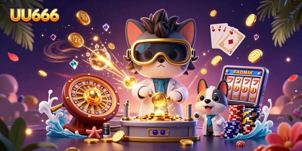 Experience thrilling slots at UU666 with colorful coins and exciting gaming elements.