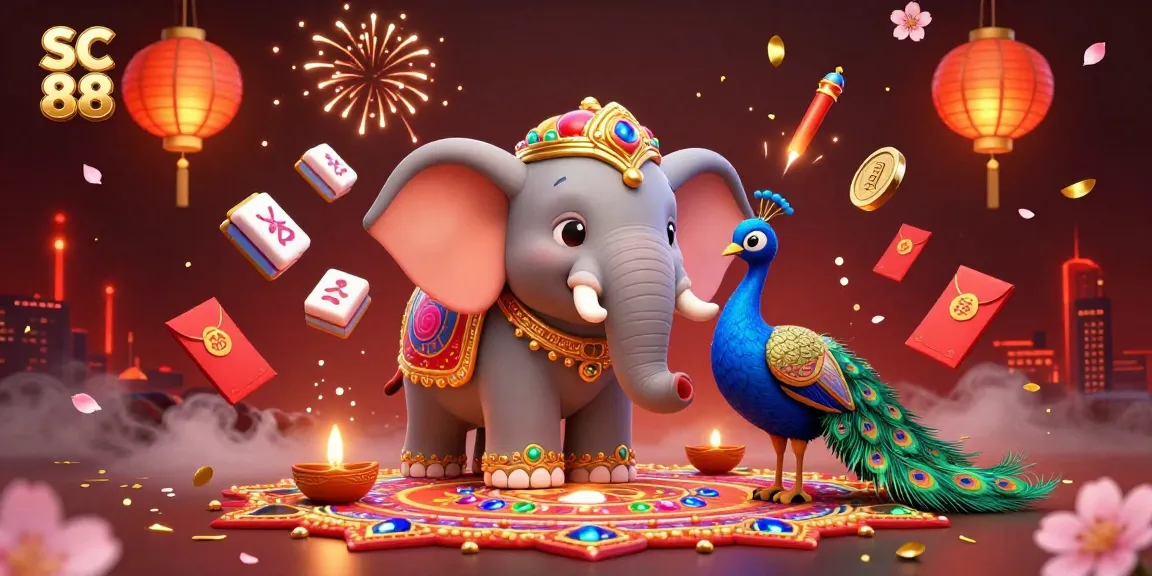 Experience excitement with SC 88 in a vibrant 3D casino scene featuring dynamic elements and lively characters.