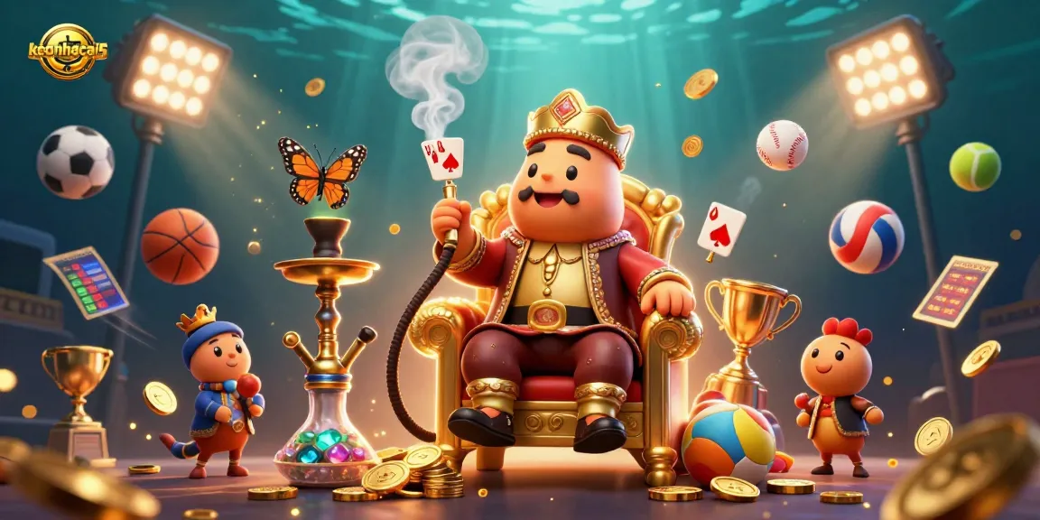 Check out keonhacai5 for live sports betting updates with a vibrant casino illustration.