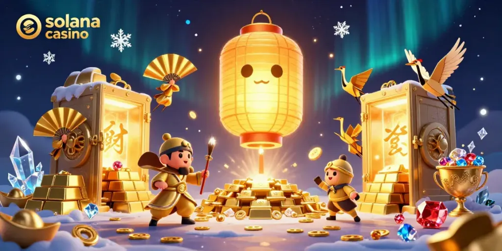 Experience thrilling gameplay at Solana Casino with vibrant characters and sparkling treasures.