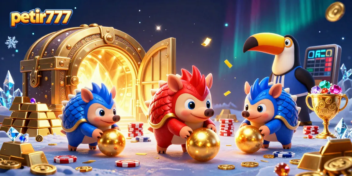 Experience thrilling gameplay with petir777 as pangolins roll through golden chips in a magical casino