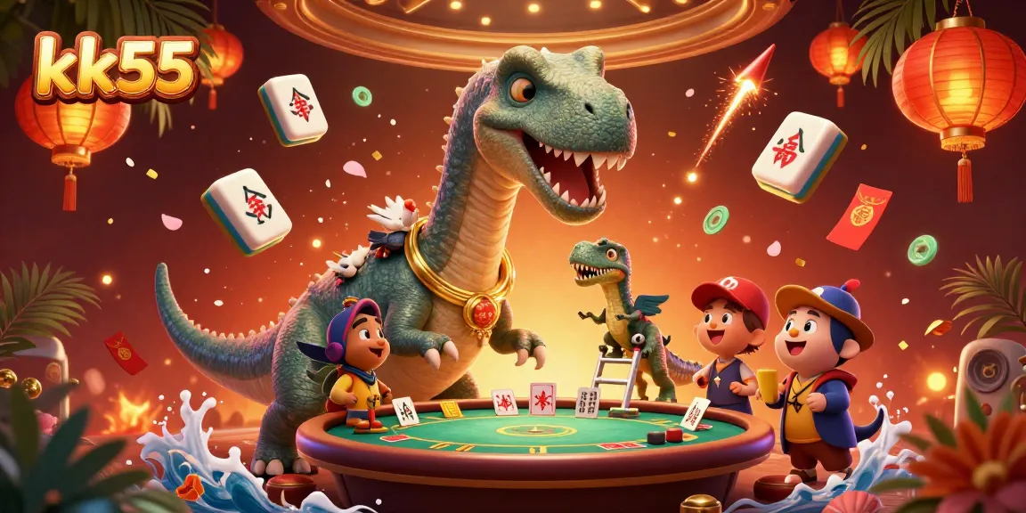 Engage in thrilling gameplay at kk55 featuring a vibrant 3D casino scene.