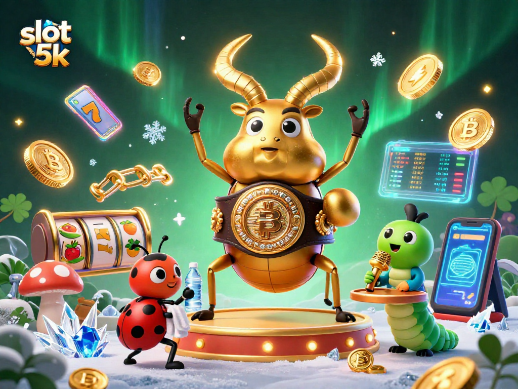 Rasakan keseruan slot 5k dengan simbol permainan dan jackpot yang menakjubkan dalam ilustrasi 3D yang mengagumkan.