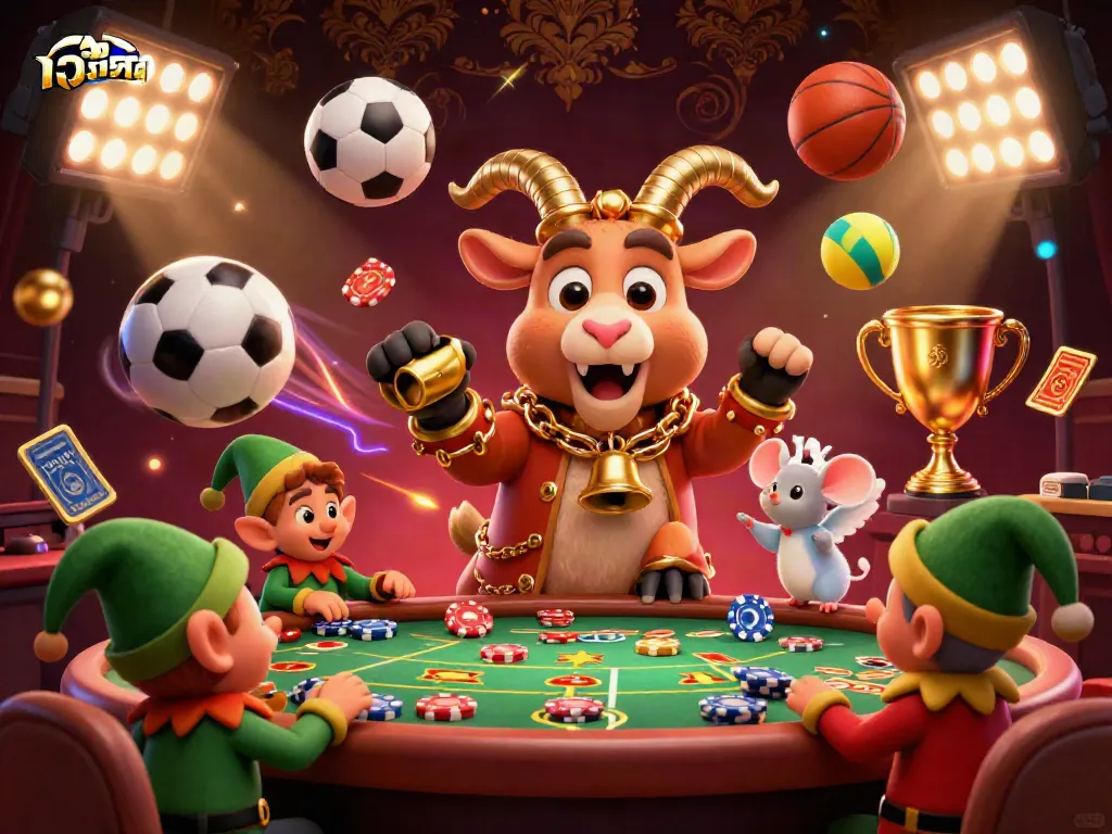 Experience thrilling moments at เว็บสล็อต with dynamic casino action featuring colorful characters and energetic sports elements.