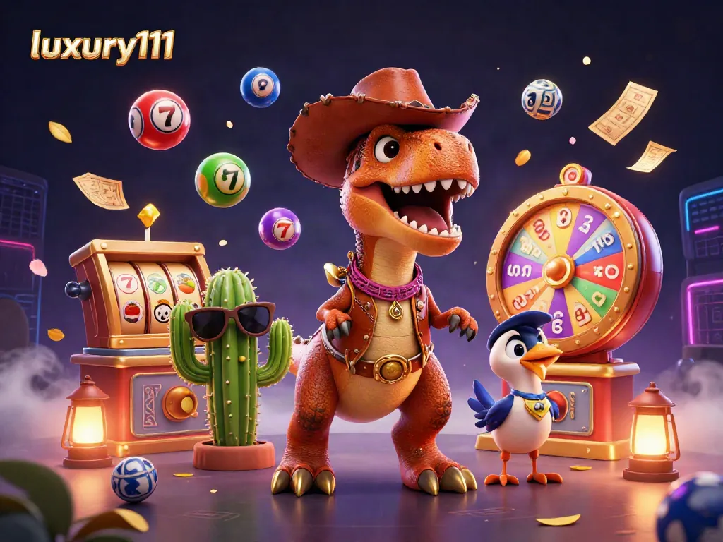 Experience thrilling gameplay with luxury111 in a vibrant 3D casino scene full of excitement.