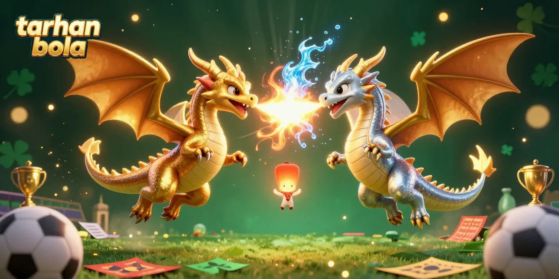 Experience engaging taruhan bola action with dynamic dragons amidst vibrant betting elements.