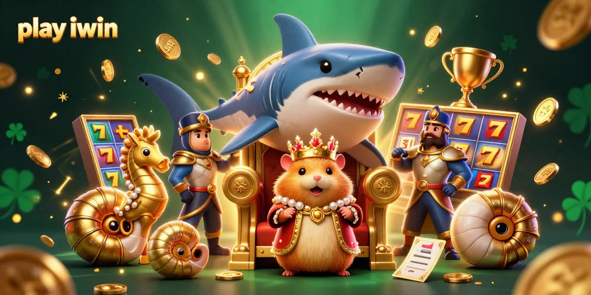 Play iwin and win big with dynamic slots and jackpots featuring a hamster king and adventurous sea companions.