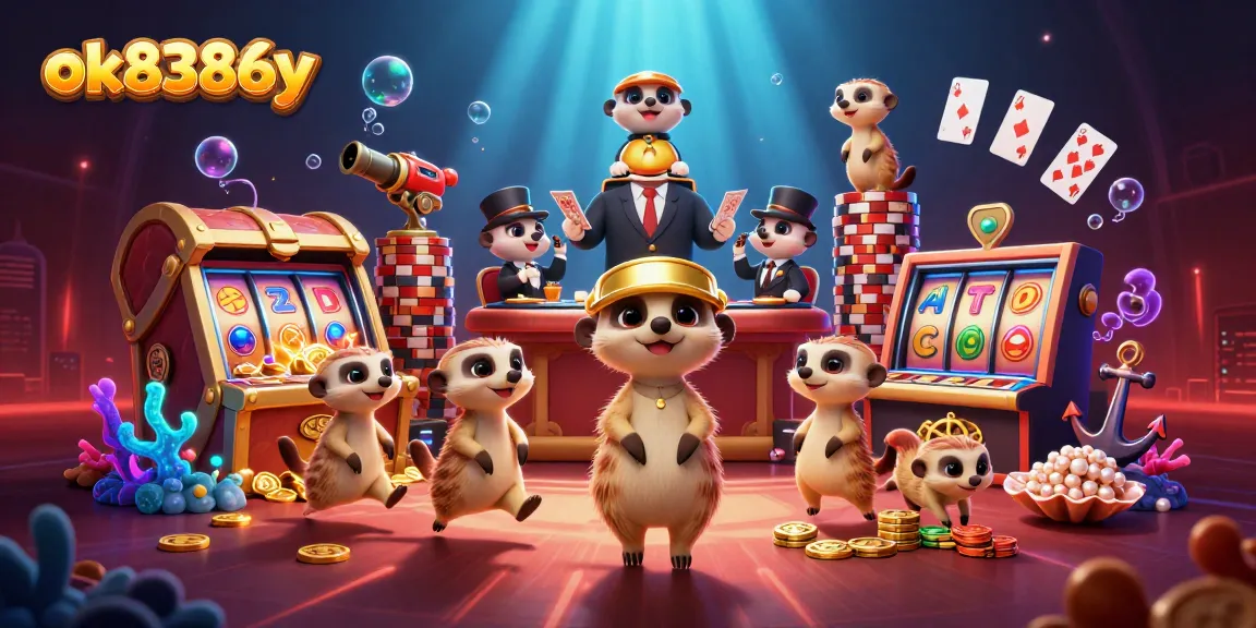 ok8386y meerkats engaging in exciting casino action with dynamic gambling elements