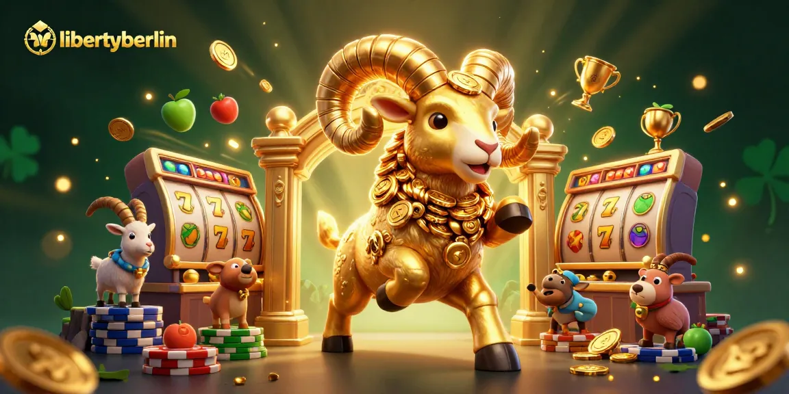 Spin for winnings at libertyberlin with a golden ram and dynamic slot elements in action.