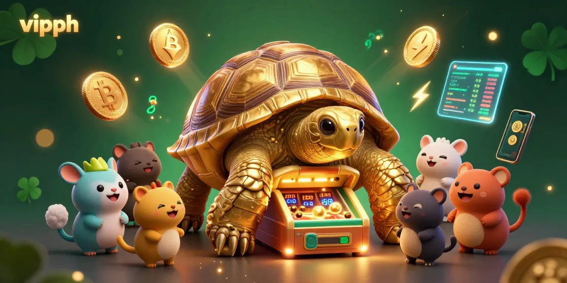 Engage with fun and excitement at vipph, where a golden tortoise pinball machine brings joy with crypto elements.