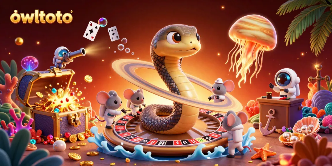 Experience the thrill of the owltoto roulette spin in this dynamic casino illustration.