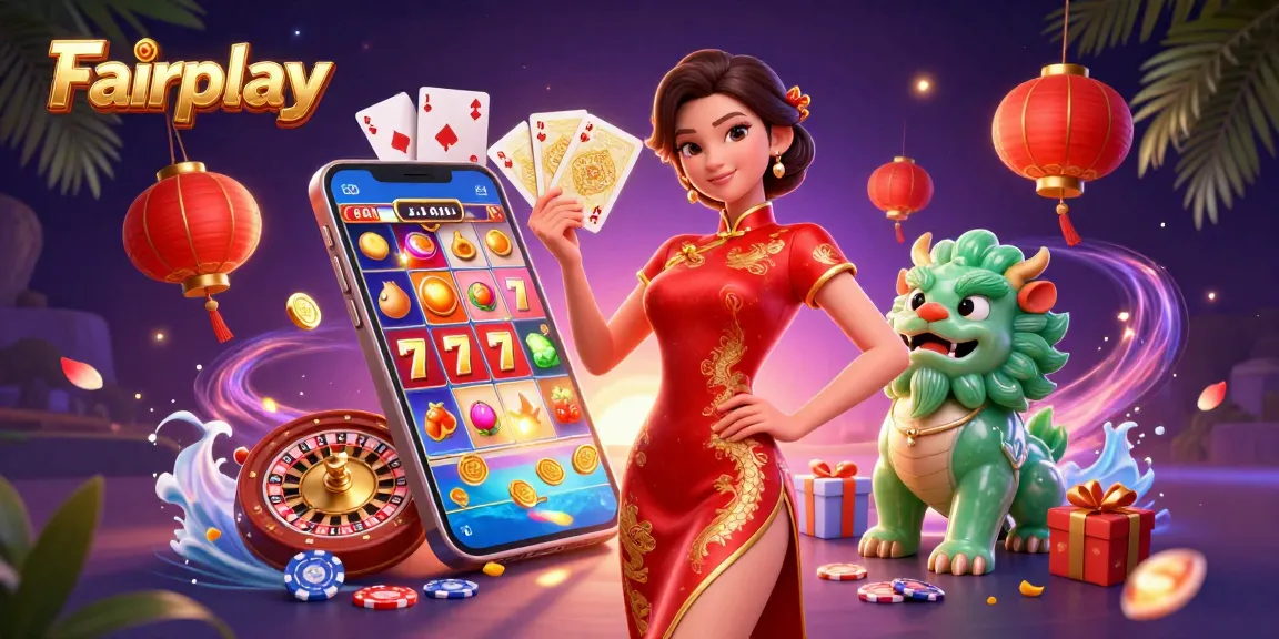 Experience Fairplay with a vibrant scene of slot games and stunning casino visuals.