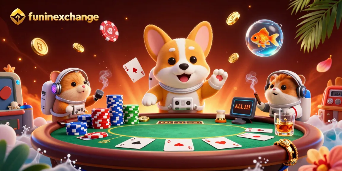 Experience funinexchange's thrilling action in a dynamic space casino scene with vibrant characters and immersive gambling elements.