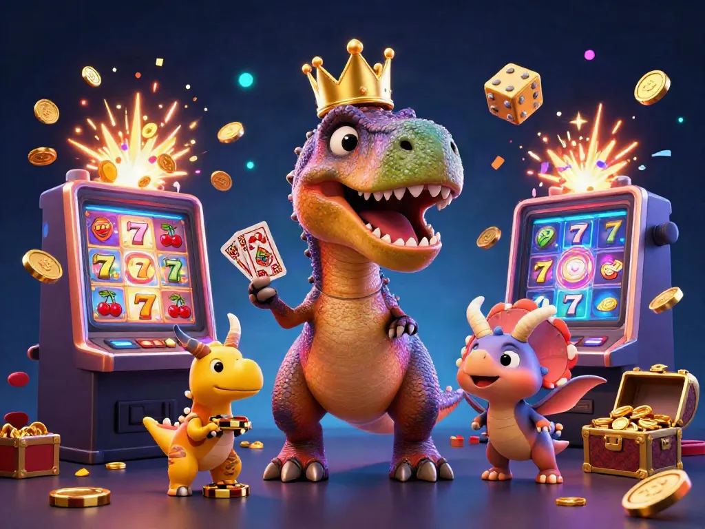 Permainan slot interaktif di dewataslot888 login dengan karakter kartun menyenangkan dan elemen kasino dinamis.