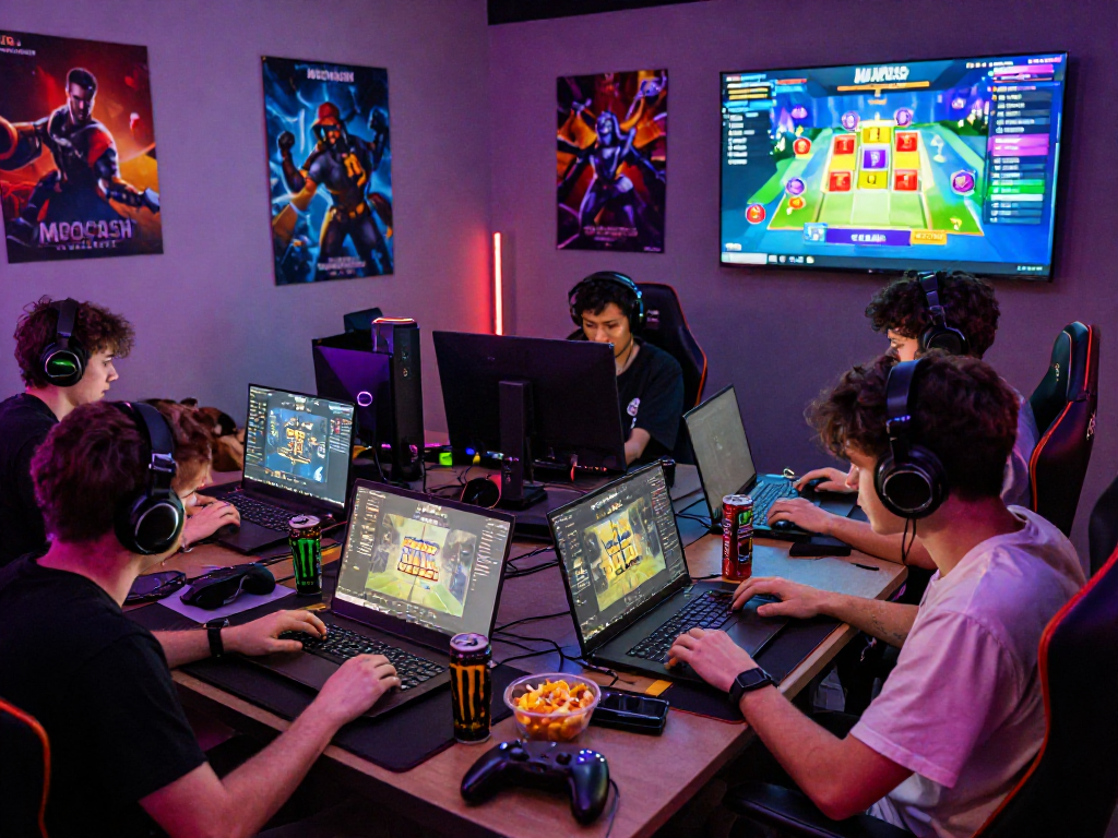 Exciting MPOCASH gaming scene with players enjoying latest scatter games and promotions.