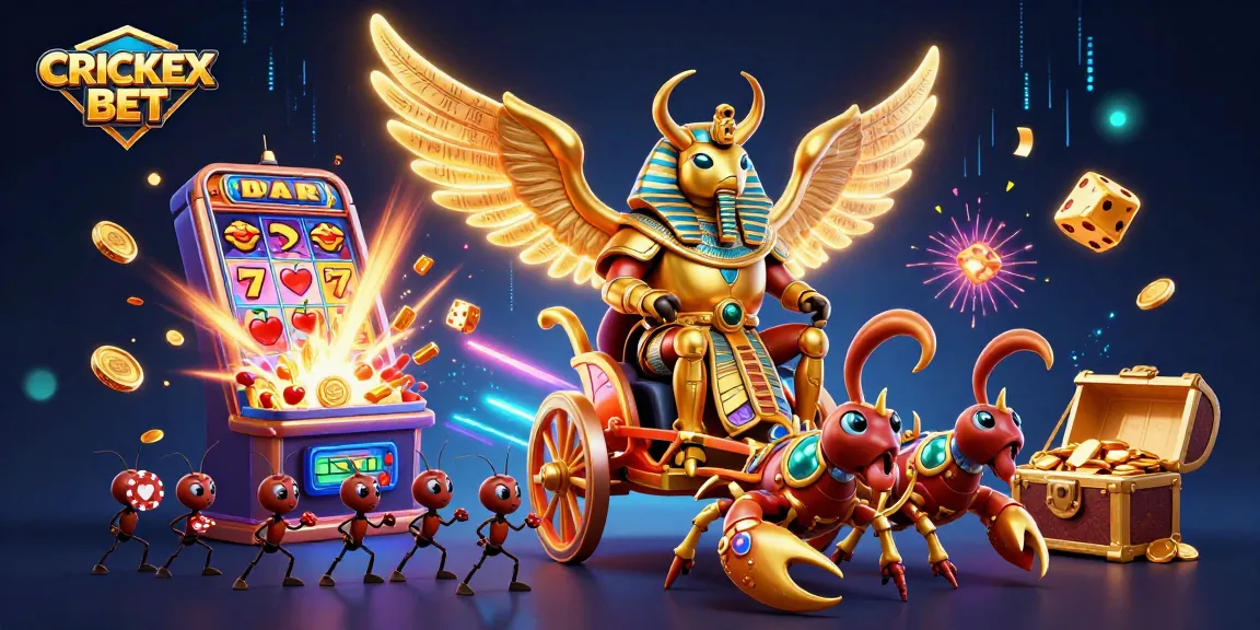 Experience CRICKEX BET with vibrant casino elements in a dynamic gaming scene.