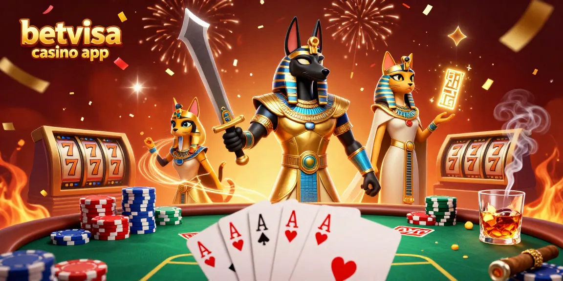 Betvisa casino app showcases fast-paced gaming with poker elements and vibrant characters.
