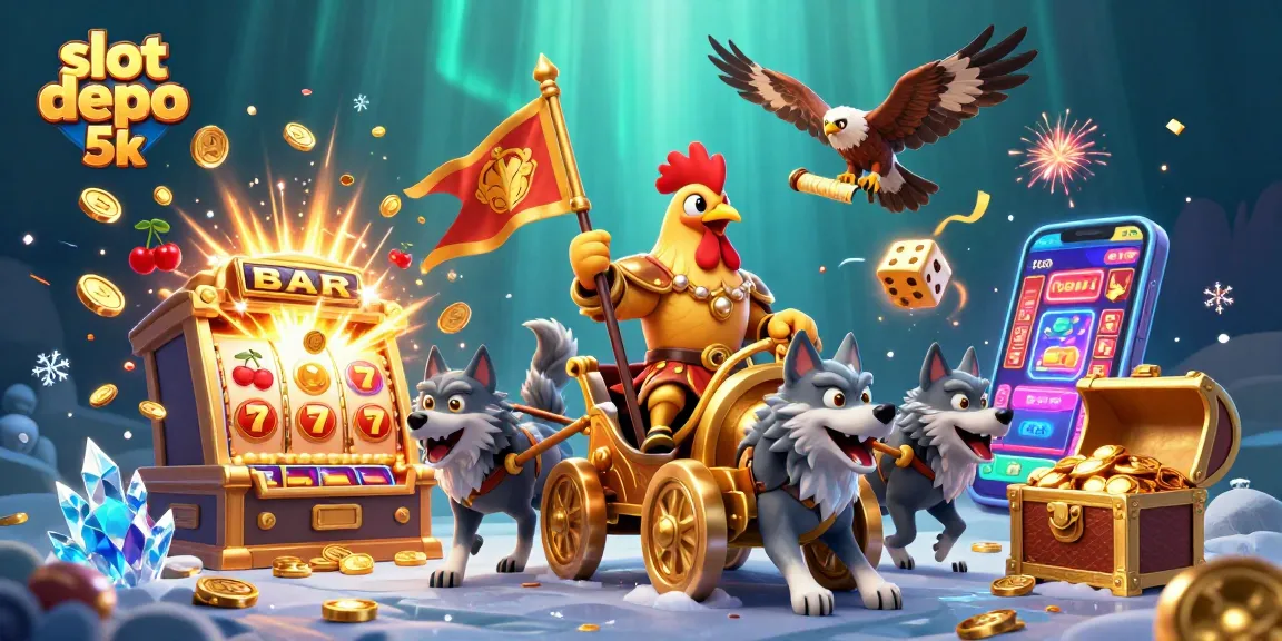 Experience excitement with the slot depo 5k as roaring action unfolds around a golden chariot!