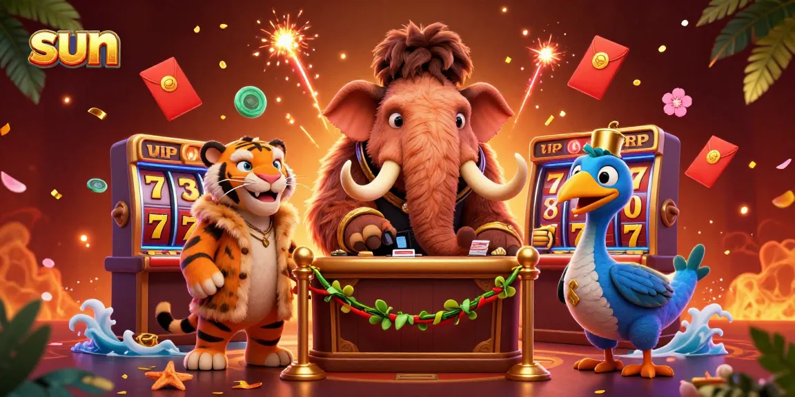 Experience high-stakes gaming at the sun-themed casino featuring vibrant characters and dynamic elements.