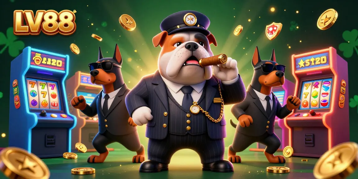 Experience thrilling gameplay at LV88 with a lively 3D casino scene showcasing dynamic characters and game elements.