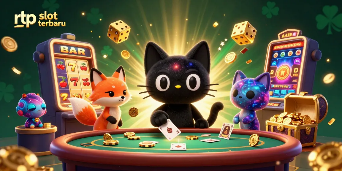 Engage with the latest rtp slot terbaru in a vibrant cosmic casino setting filled with golden jackpots.