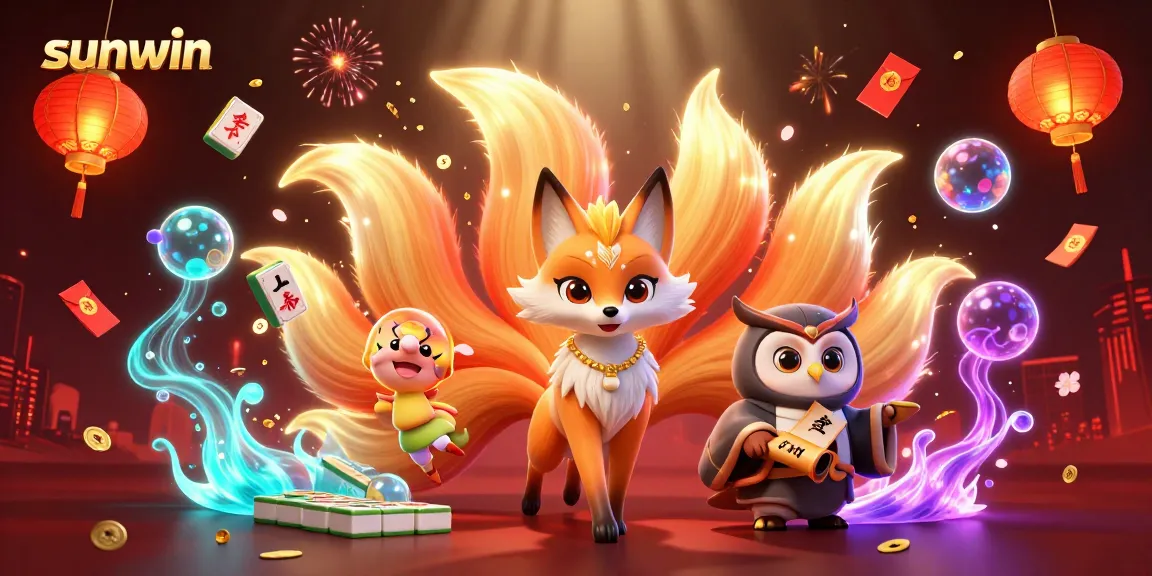 Experience the vibrant gameplay action at sunwin with a magical fox spirit and colorful casino elements.