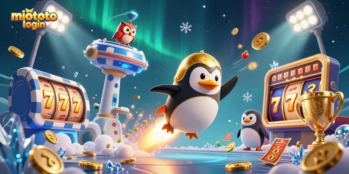 Experience the excitement of miototo login with a dynamic 3D illustration featuring engaging casino elements.