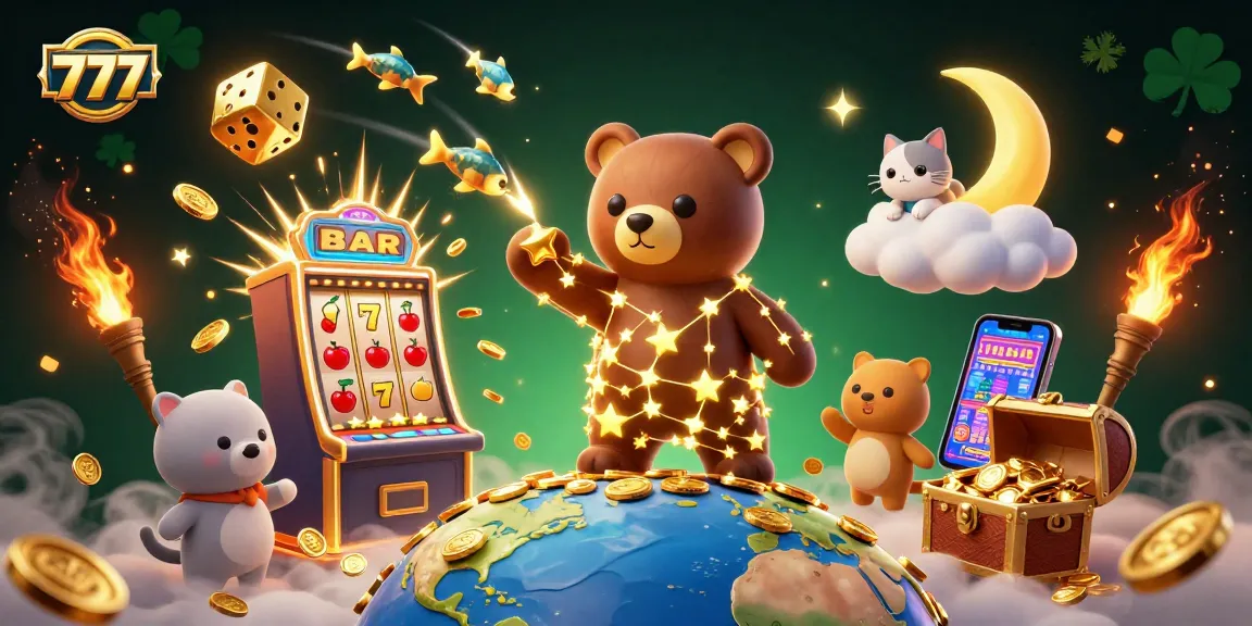 Engage with thrilling 777 slot wins and golden jackpots in a vibrant casino scene.