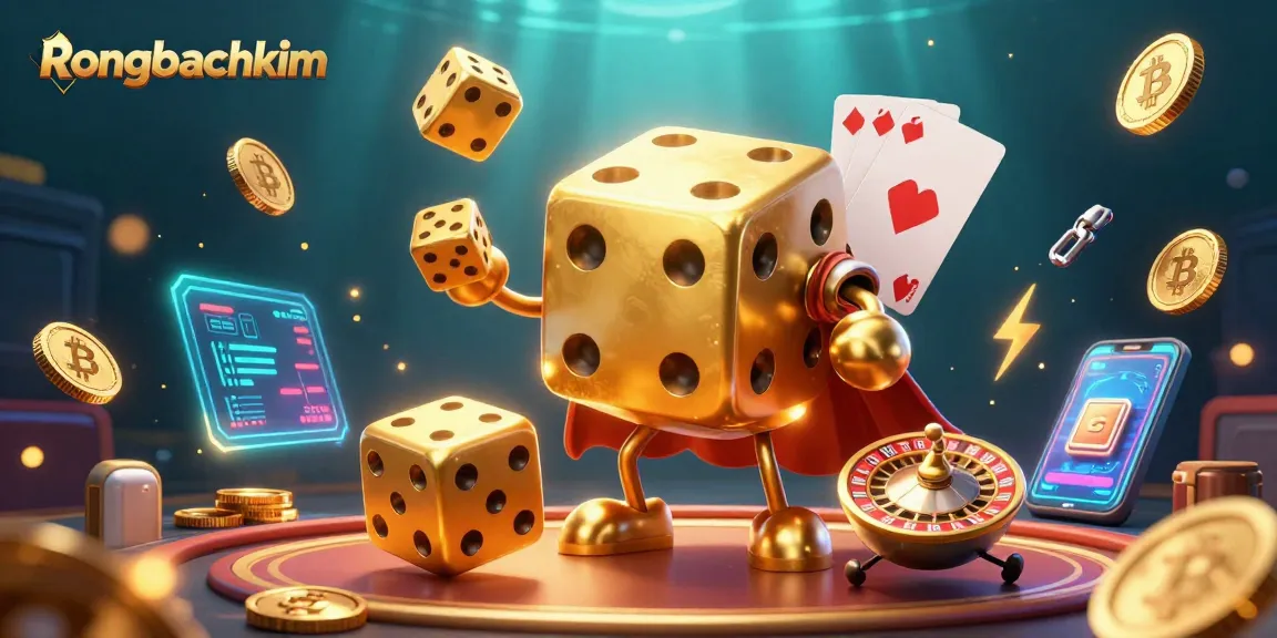 Rongbachkim showcases winning strategies for gamblers in an exciting dynamic casino scene with vibrant characters.