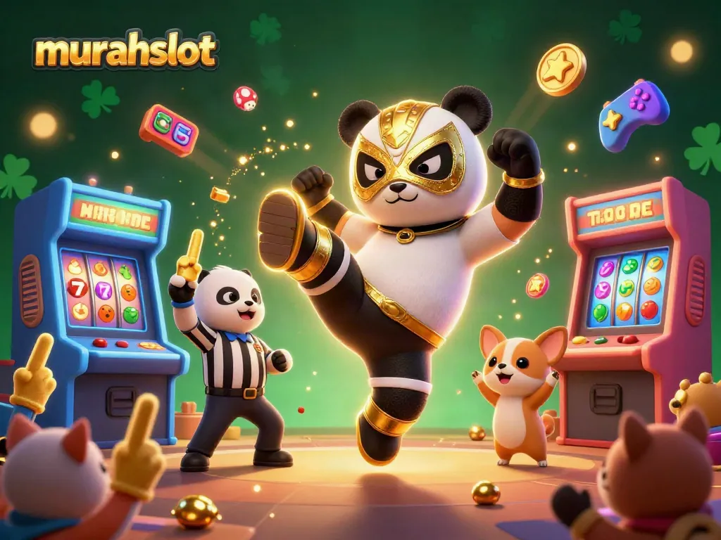 Ngobrol tentang murahslot dengan panda petarung dan koin emas di dalam kasino
