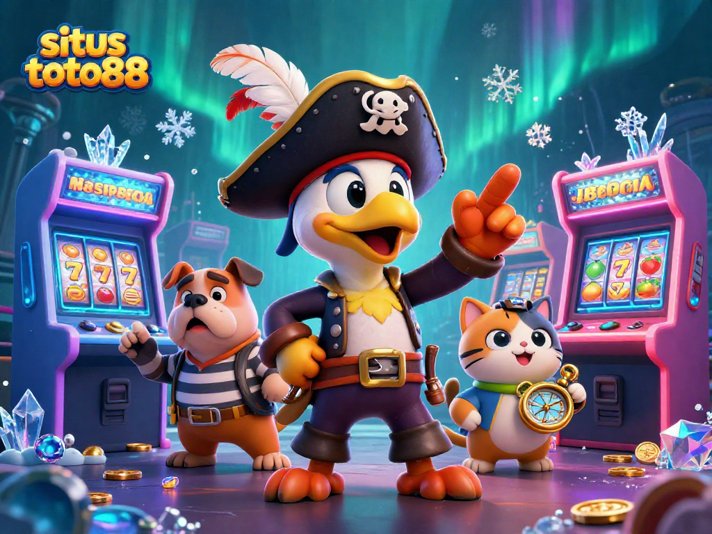 Join the excitement at situs toto88, featuring vibrant pirate-themed slot action and colorful gaming elements.