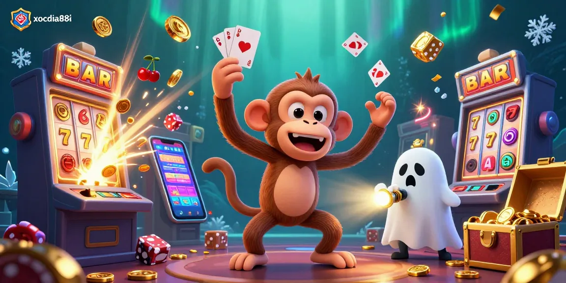 Experience thrilling gameplay and excitement at xocdia88i in this vibrant 3D casino scene.